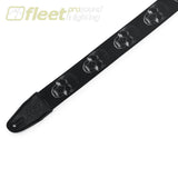 Levy’s MPD2-112 2 Polyester Guitar Strap with Black & White Scanned Skull Motif STRAPS
