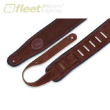Levy’s MSS3-BRN 2 1/2″ Brown Suede Guitar Strap With Suede Backing And Black Piping STRAPS