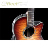 Ovation CS24X 7C Celebrity Standard Exotic Quilt Maple Acoustic / Electric Guitar Cognac Burst / Natural Gloss 6 STRING ACOUSTIC