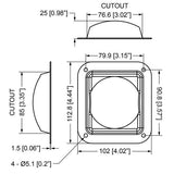 Penn Elcom - W0964Z - Recessed Caster Dish