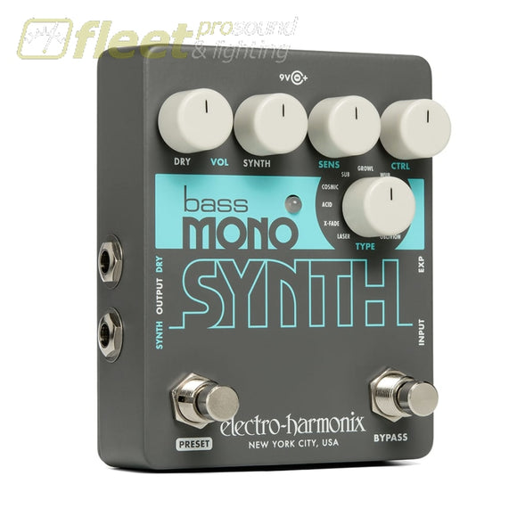 Electro-Harmonix Bass Mono Synth - Bass Microphonic Synthesizer with PSU BASS FX PEDALS