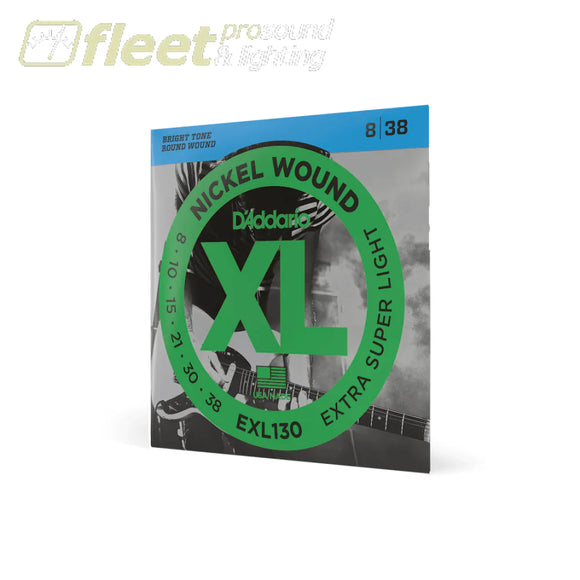 D’Addario EXL130 - Nickel Wound EXTRA SUPER LIGHT 08-38 GUITAR STRINGS