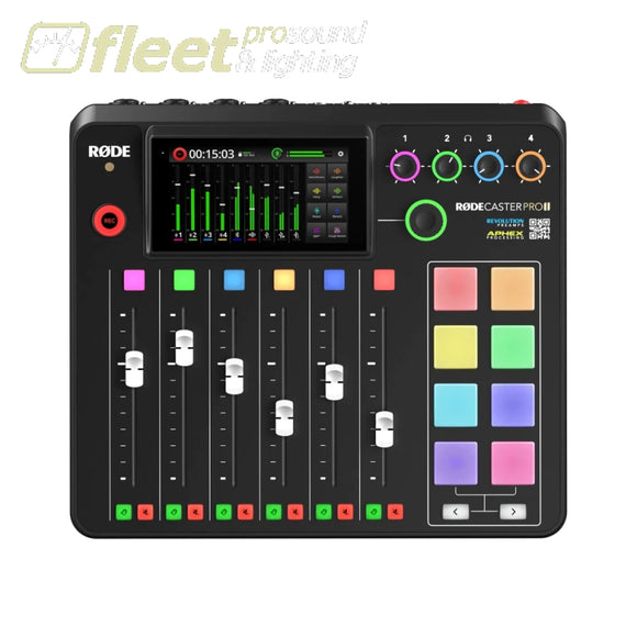 RodeCaster Pro II Integrated Audio Production Studio MIXERS UNDER 24 CHANNEL