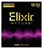 Elixir Strings ATTUNE Phosphor Bronze Acoustic Guitar Strings - Light (12-53)