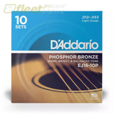 D’Addario EJ16-10P Phosphor Bronze Acoustic Guitar Strings Light 10 Sets GUITAR STRINGS
