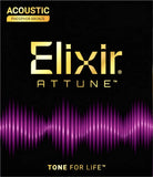 Elixir Strings ATTUNE Phosphor Bronze Acoustic Guitar Strings - Custom Light (11-52)
