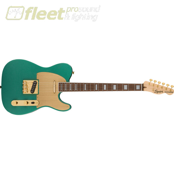 Fender Squier 40th Anniversary Telecaster® Gold Edition Laurel Fingerboard Gold Anodized Pickguard Sherwood Green Metallic 0379400546 SOLID 