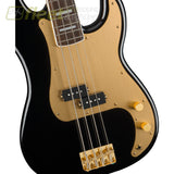 Fender Squier 40th Anniversary Precision Bass® Gold Edition Laurel Fingerboard Gold Anodized Pickguard Black - 0379430506 4 STRING BASSES
