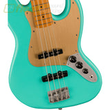 Fender Squier 40th Anniversary Jazz Bass® Vintage Edition Maple Fingerboard Gold Anodized Pickguard Satin Sea Foam Green,0379540549 4 STRING