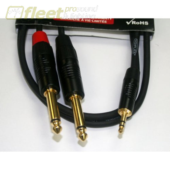 DIGIFLEX 1/8 TO STEREO 1/4 - 25 FOOT - HIN-1K-2P-25 INSERT CABLES