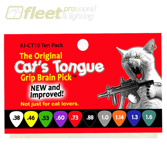 Brain Pick Cat’s Tongue J-CT88/10 Grip Picks -.88 - BLACK 10 Pack PICKS