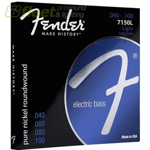 FENDER 7150L PURE NICKEL ROUND WOUND BASS STRINGS LIGHT 40-100 BASS STRINGS