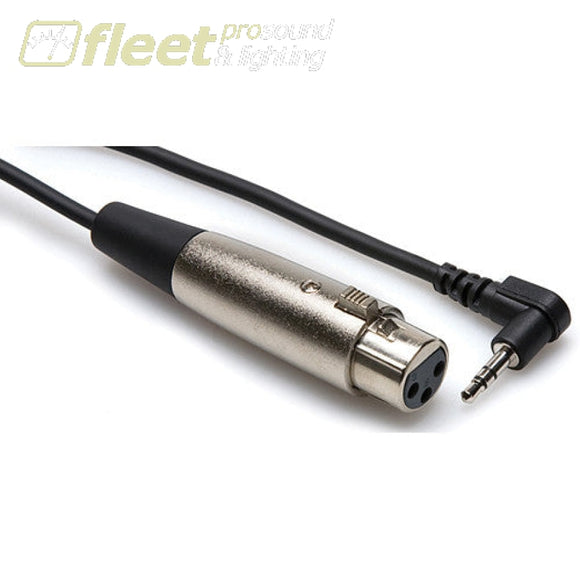 Hosa XVS-101F XLR Female To Right Angle 3.5 MM Cable - Microphone for DV Cam Stereo Microphones MIC CABLES