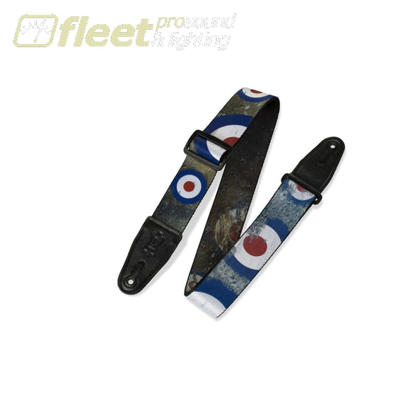 Levy’s MPD2-005 2 Polyester Guitar Strap RCAF Logo STRAPS