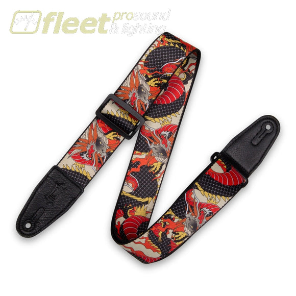 Levy’s MPD2-123 2 Polyester Guitar Strap Japanese Traditional Dragon – STRAPS