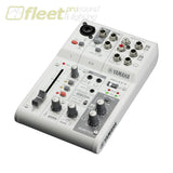 YAMAHA 3-CHANNEL LIVE STREAMING MIXER WITH USB AUDIO INTERFACE - WHITE MIXERS UNDER 24 CHANNEL