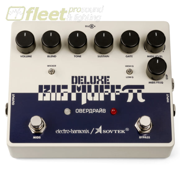 Electroharmonix SOVDLXBM Sovtek Deluxe Big Muff Pi Distortion/Sustainer Effects Pedal GUITAR DISTORTION PEDALS