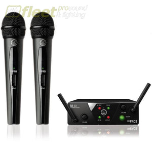 AKG WMS40 MINI2 Dual Wireless Handheld Microphone System HAND HELD WIRELESS SYSTEMS