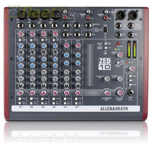 Allen & Heath ZED-10 Multipurpose Mixer for Live Sound and Recording MIXERS UNDER 24 CHANNEL