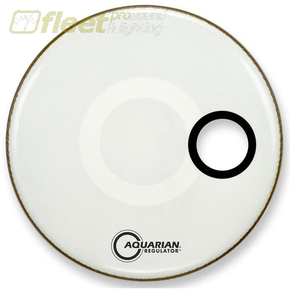 Aquarian Rsm20W 20 Regulator Side-Ported White Resonant Bass Head Drum Skins