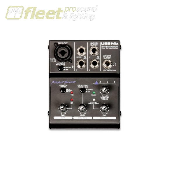 ART USBMix– Three Channel Mixer / USB Audio Interface MIXERS UNDER 24 CHANNEL