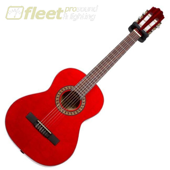 Beaver Creek BCTD601TR 3/4 Size 6-String Acoustic Guitar-Transparent Red 6 STRING ACOUSTIC WITHOUT ELECTRONICS