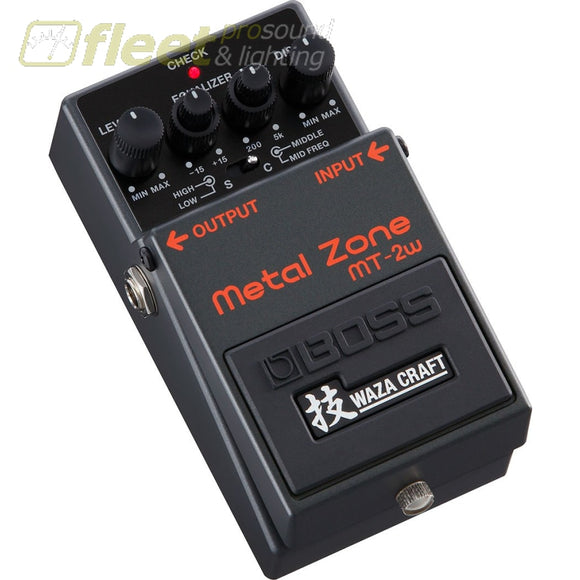 Boss Mt-2W Waza Craft Metal Zone Effect Pedal Guitar Distortion Pedals
