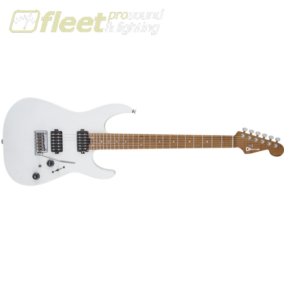 Charvel 2839412776 USA Select DK24 HH 2PT CM Caramelized Maple Fingerboard Guitar -Satin White SOLID BODY GUITARS