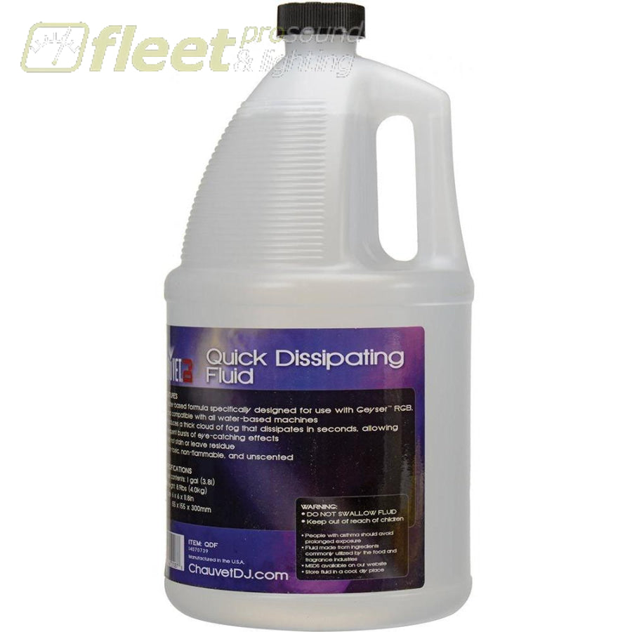 Chauvet QDF DJ Quick Dissipating Fog Fluid (1 Gallon) Fleet Pro Sound
