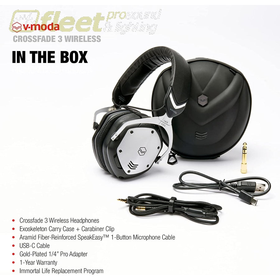 V-MODA XFBT3-GNBK Crossfade 3 Wireless Codex Gunmetal Black