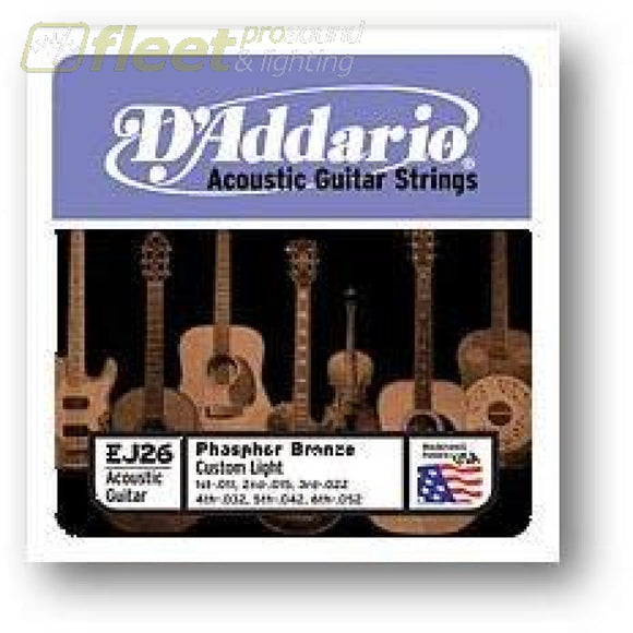 Daddario Acoustic Strings - Ej26 Guitar Strings
