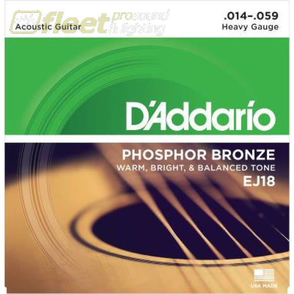 D’Addario EJ18 Acoustic Guitar Strings GUITAR STRINGS