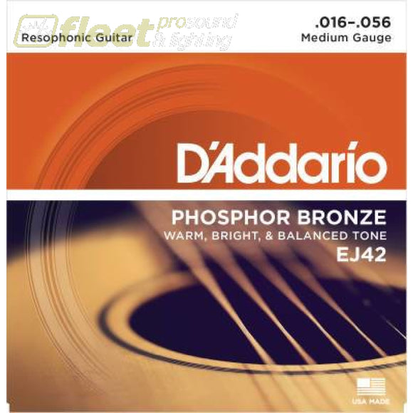D’Addario EJ42 - Phosphor Bronze Resphonic Guitar 16-56 Strings GUITAR STRINGS