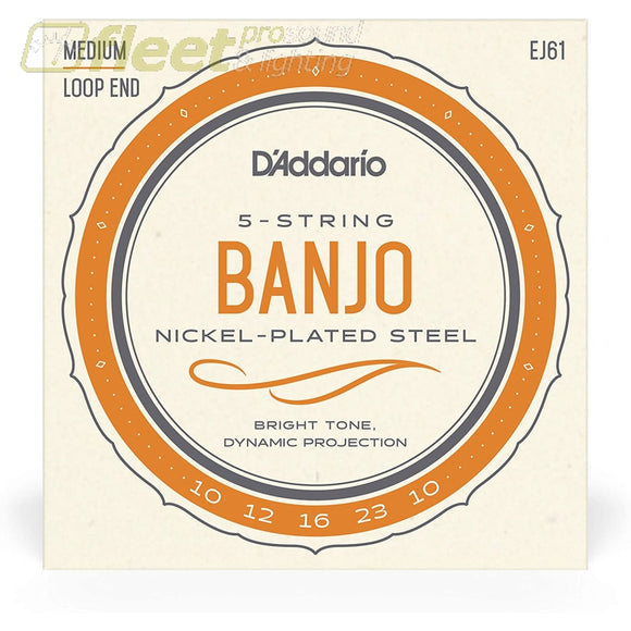D’Addario EJ61 Nickel Plated Steel Banjo Strings BANJOS