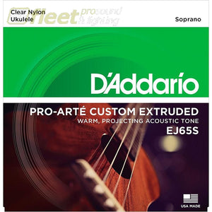Daddario Ej65S Pro-Arte Custom Extruded Soprano Nylon Ukulele Strings Ukulele Strings