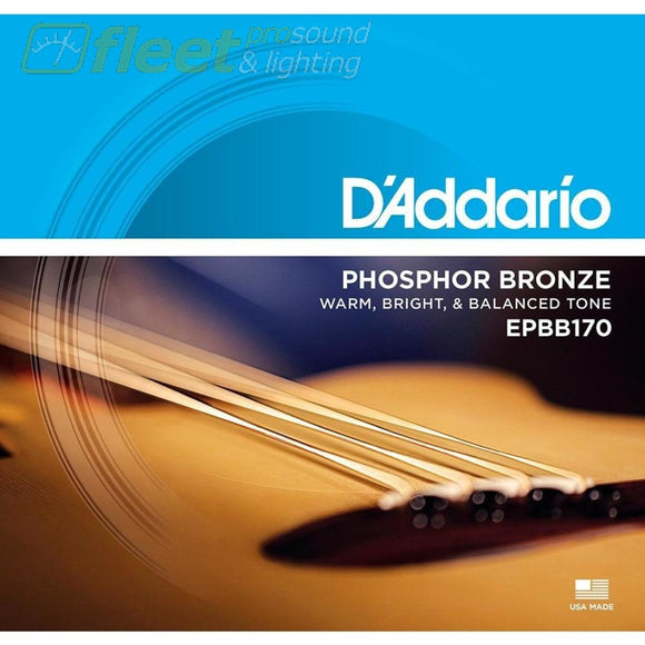 Daddario Epbb170 Phophor Bronze Acoustic Bass Guitar Strings Bass Strings