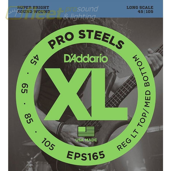 Daddario Eps165 Prosteels Bass Custom Light 45-105 Long Scale Bass Strings