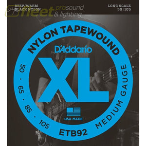 Daddario Etb92 Tapewound Bass Medium 50-105 Long Scale Bass Strings