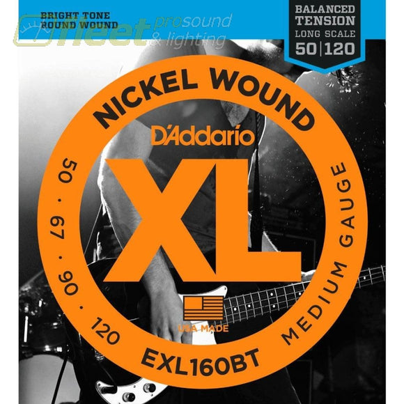 Daddario Exl160Bt Nickel Wound Balanced Tension Medium 50-120 Bass Strings