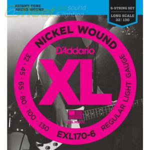 DAddario EXL170-6 Nickel Round Wound 6-String set - Long Scale 32-130 BASS STRINGS