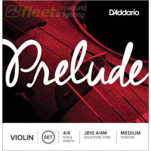Daddario J810 4/4M Prelude Violin Set 4/4 Med Violins