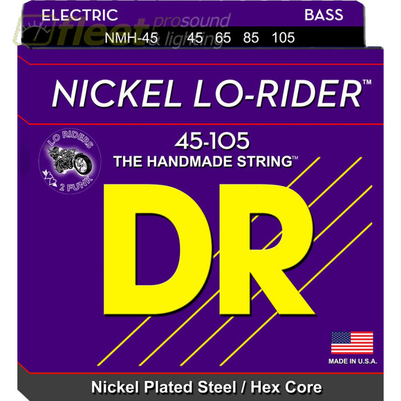 DR Handmade Strings Nickel Lo-rider Bass Strings Medium (45-105) - NMH-45 BASS STRINGS