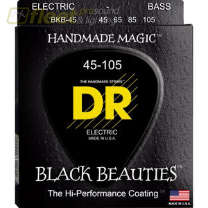 DR Strings BKB-45 Black Beauties Coated Steel Medium Bass Strings 45-105 BASS STRINGS