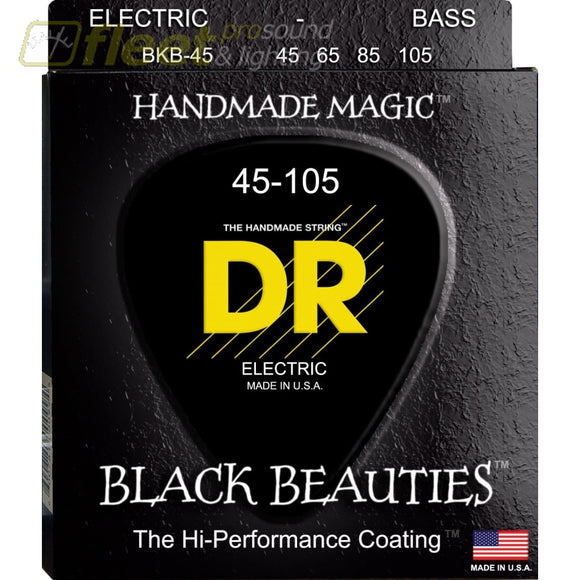 DR Strings BKB-45 Black Beauties Coated Steel Medium Bass Strings 45-105 BASS STRINGS