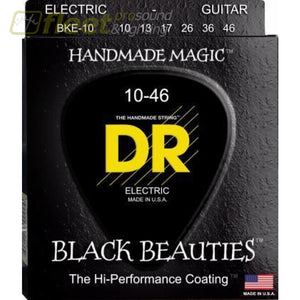 DR Strings BKE-10 Black Beauties Electric Guitar Strings - Medium 10-46 GUITAR STRINGS