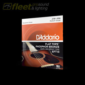 D'Addario EFT13 Acoustic Guitar Strings -  Flat Tops Phosphor Bronze Strings