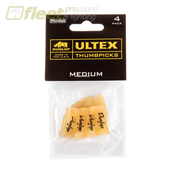 DUNLOP 9072 ULTEX MEDIUM THUMBPICKS - 4 PACK PICKS