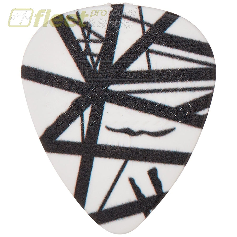 Médiators Dunlop EVHPT03 Collector Boîte De 6 - Black/White 0.60mm Pour Guitare