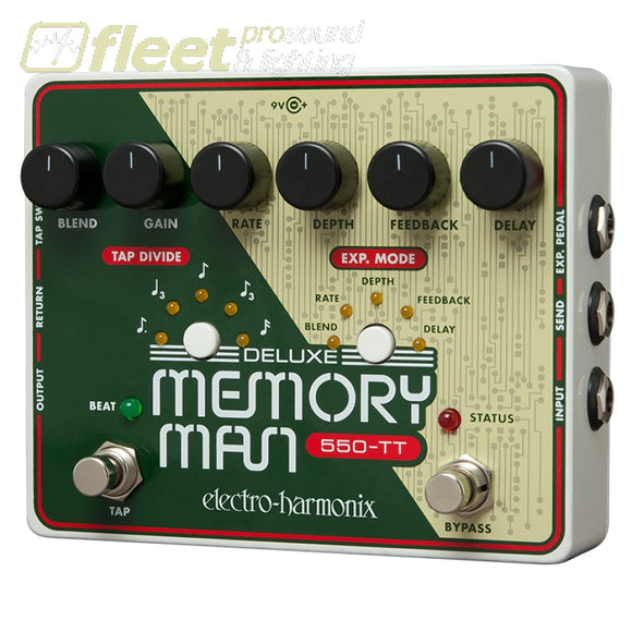 Electro-Harmonix DELUXEMEMMAN550TT Analog/Delay/Chorus/Vibrato Pedal GUITAR DELAY PEDALS