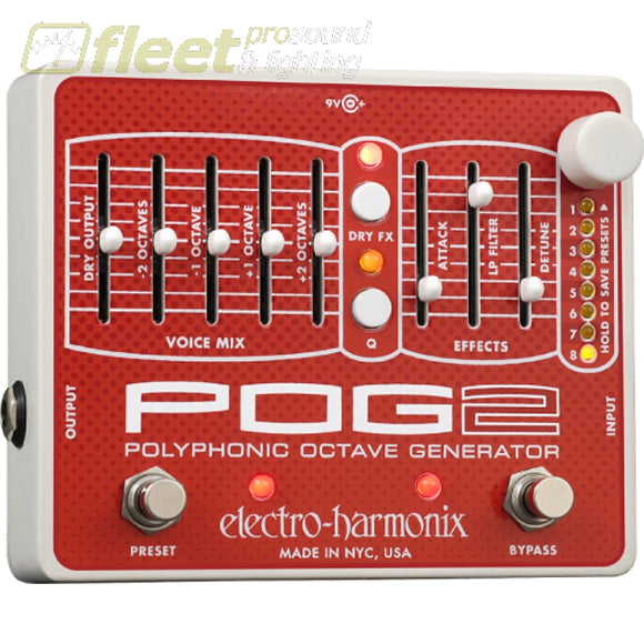 Electro Harmonix POG2 Polyphonic Octave Generator Advanced Algorithm - PSU Included GUITAR MULTI FX